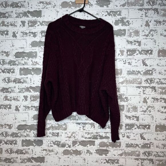 Aerie | women purple cropped knitted sweater - Picture 9 of 9